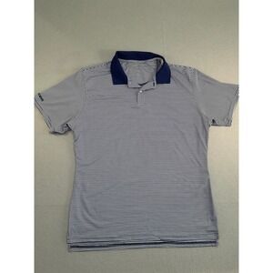 Bonobos Golf Polo Shirt Mens XL Blue White Striped Slim Fit Performance